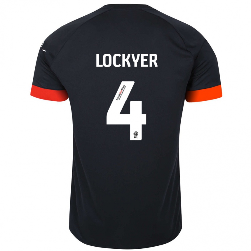 Niño Fútbol Camiseta Tom Lockyer #4 Negro Naranja 2ª Equipación 2024/25 México