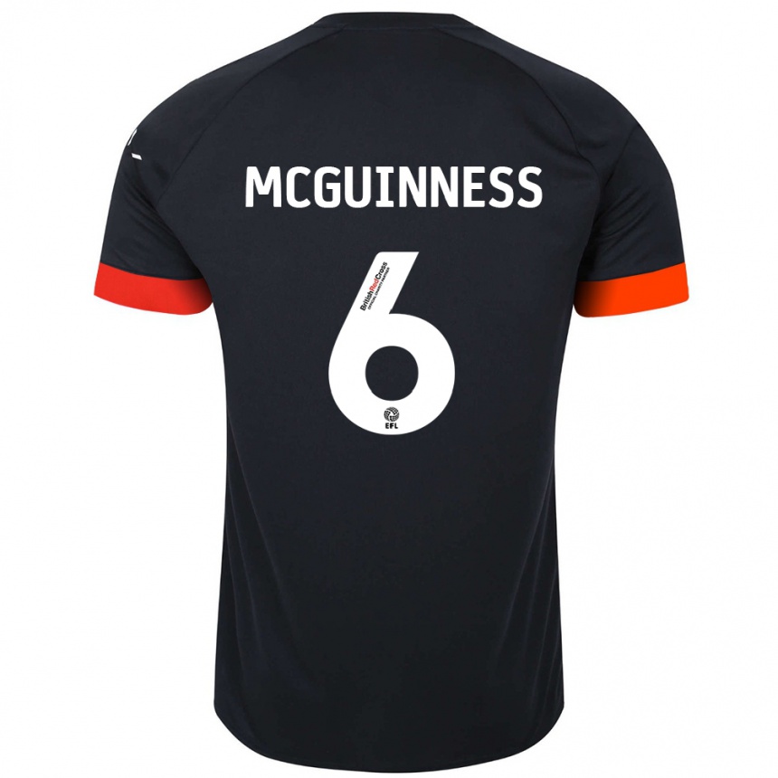 Niño Fútbol Camiseta Mark Mcguinness #6 Negro Naranja 2ª Equipación 2024/25 México