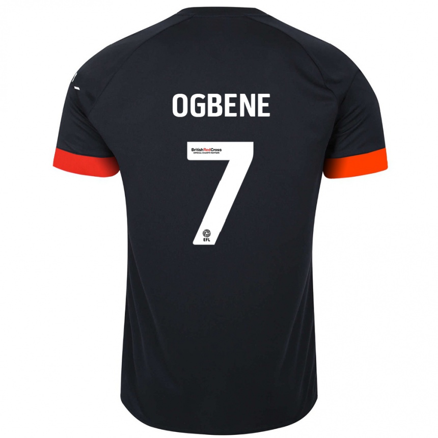 Niño Fútbol Camiseta Chiedozie Ogbene #7 Negro Naranja 2ª Equipación 2024/25 México