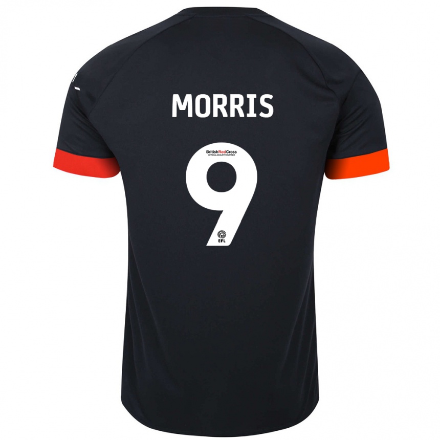 Niño Fútbol Camiseta Carlton Morris #9 Negro Naranja 2ª Equipación 2024/25 México