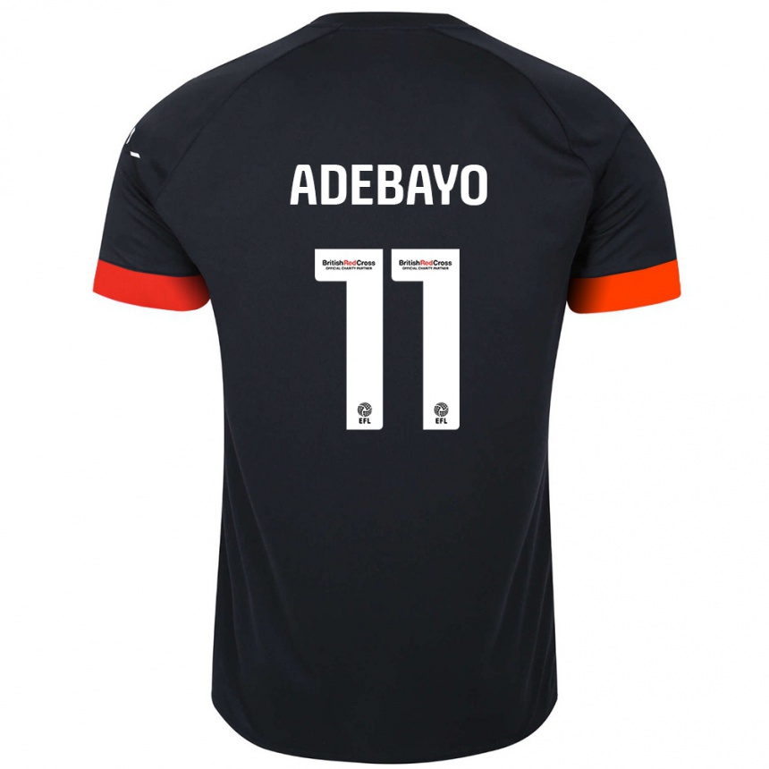 Niño Fútbol Camiseta Elijah Adebayo #11 Negro Naranja 2ª Equipación 2024/25 México