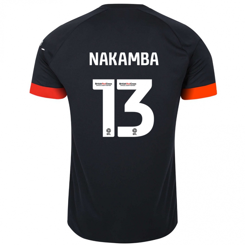 Niño Fútbol Camiseta Marvelous Nakamba #13 Negro Naranja 2ª Equipación 2024/25 México