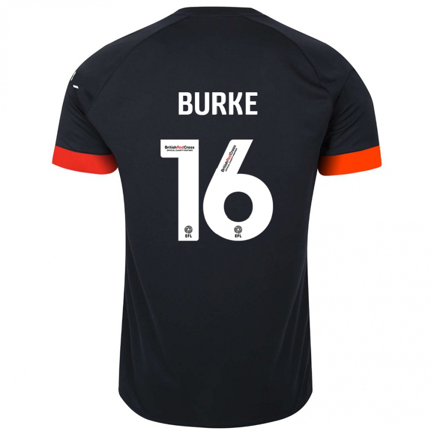 Niño Fútbol Camiseta Reece Burke #16 Negro Naranja 2ª Equipación 2024/25 México