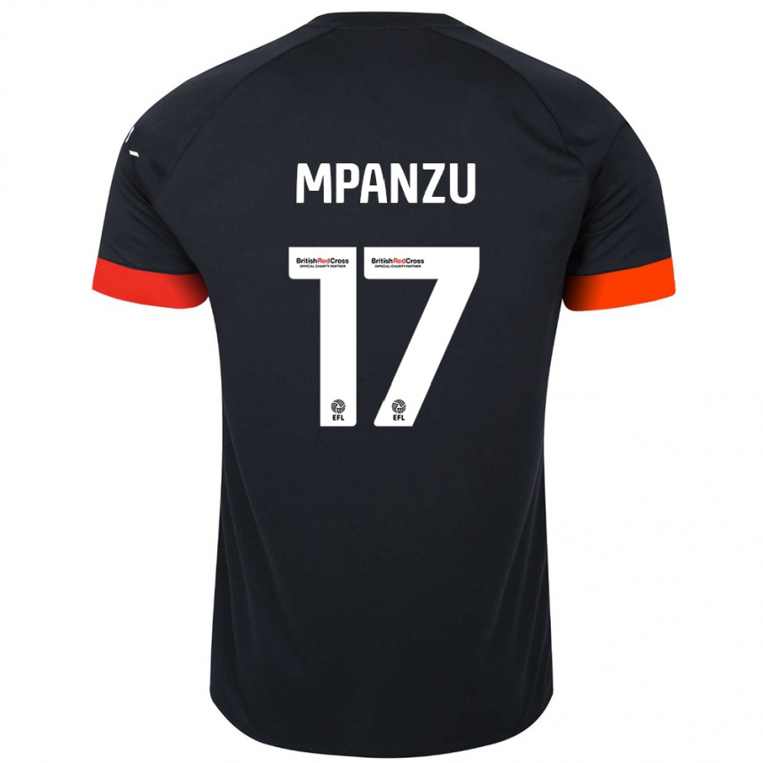 Niño Fútbol Camiseta Pelly Ruddock Mpanzu #17 Negro Naranja 2ª Equipación 2024/25 México