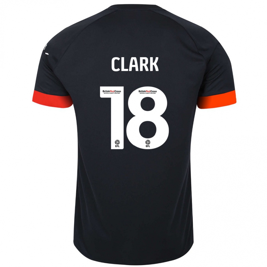 Niño Fútbol Camiseta Jordan Clark #18 Negro Naranja 2ª Equipación 2024/25 México