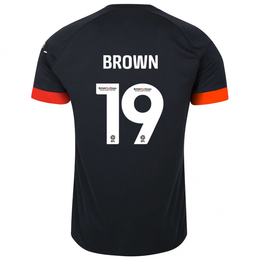 Niño Fútbol Camiseta Jacob Brown #19 Negro Naranja 2ª Equipación 2024/25 México