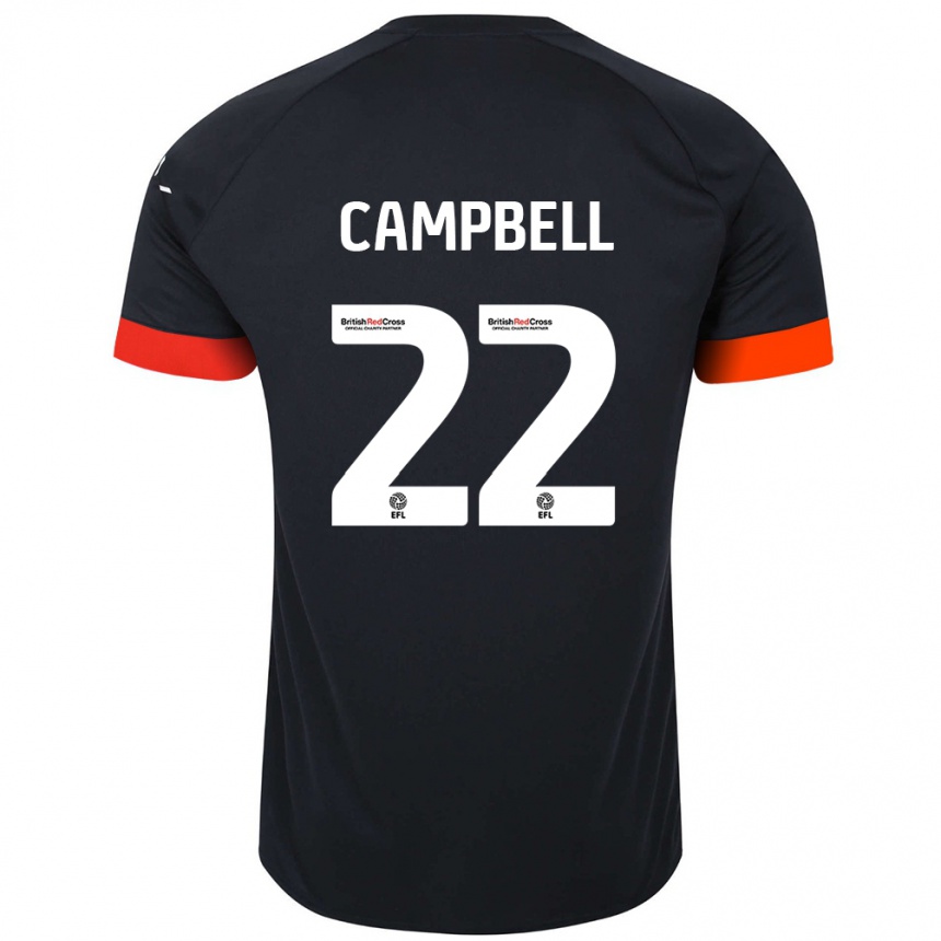 Niño Fútbol Camiseta Allan Campbell #22 Negro Naranja 2ª Equipación 2024/25 México