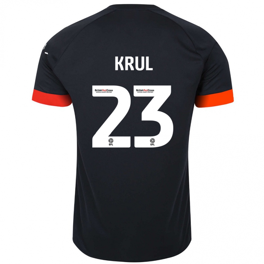 Niño Fútbol Camiseta Tim Krul #23 Negro Naranja 2ª Equipación 2024/25 México