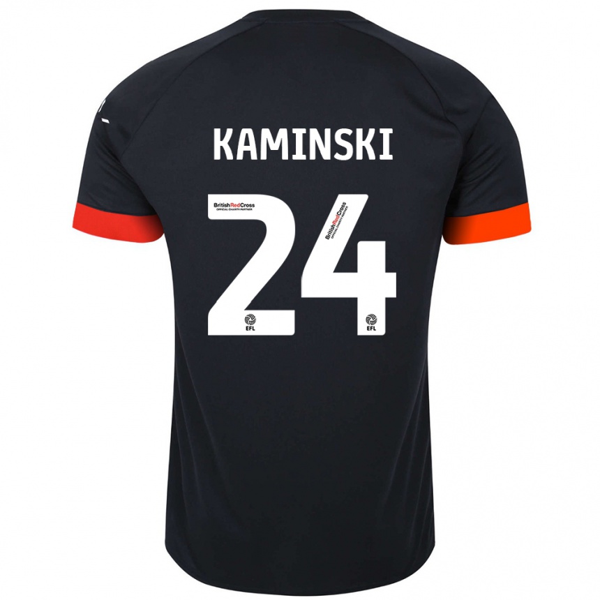 Niño Fútbol Camiseta Thomas Kaminski #24 Negro Naranja 2ª Equipación 2024/25 México