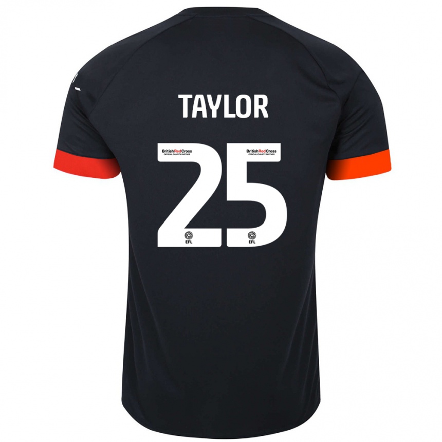 Niño Fútbol Camiseta Joe Taylor #25 Negro Naranja 2ª Equipación 2024/25 México