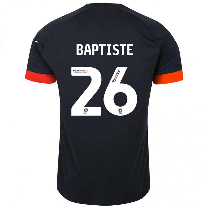 Niño Fútbol Camiseta Shandon Baptiste #26 Negro Naranja 2ª Equipación 2024/25 México