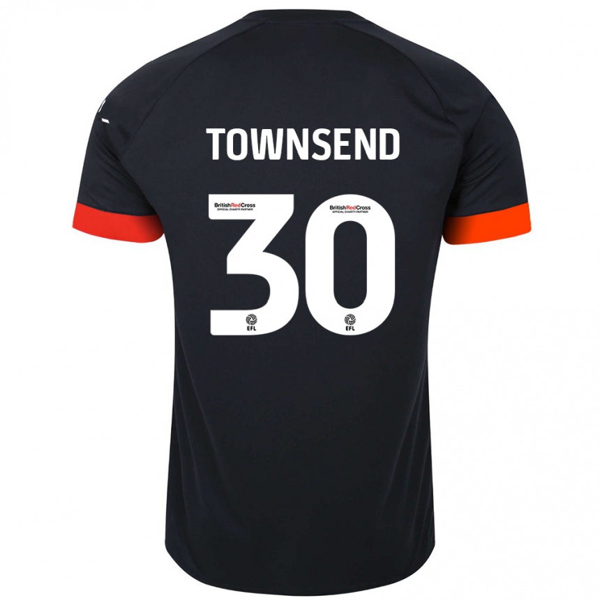 Niño Fútbol Camiseta Andros Townsend #30 Negro Naranja 2ª Equipación 2024/25 México