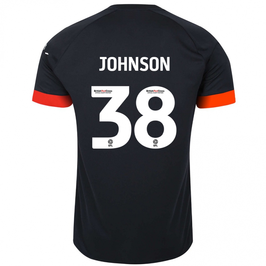 Niño Fútbol Camiseta Joe Johnson #38 Negro Naranja 2ª Equipación 2024/25 México