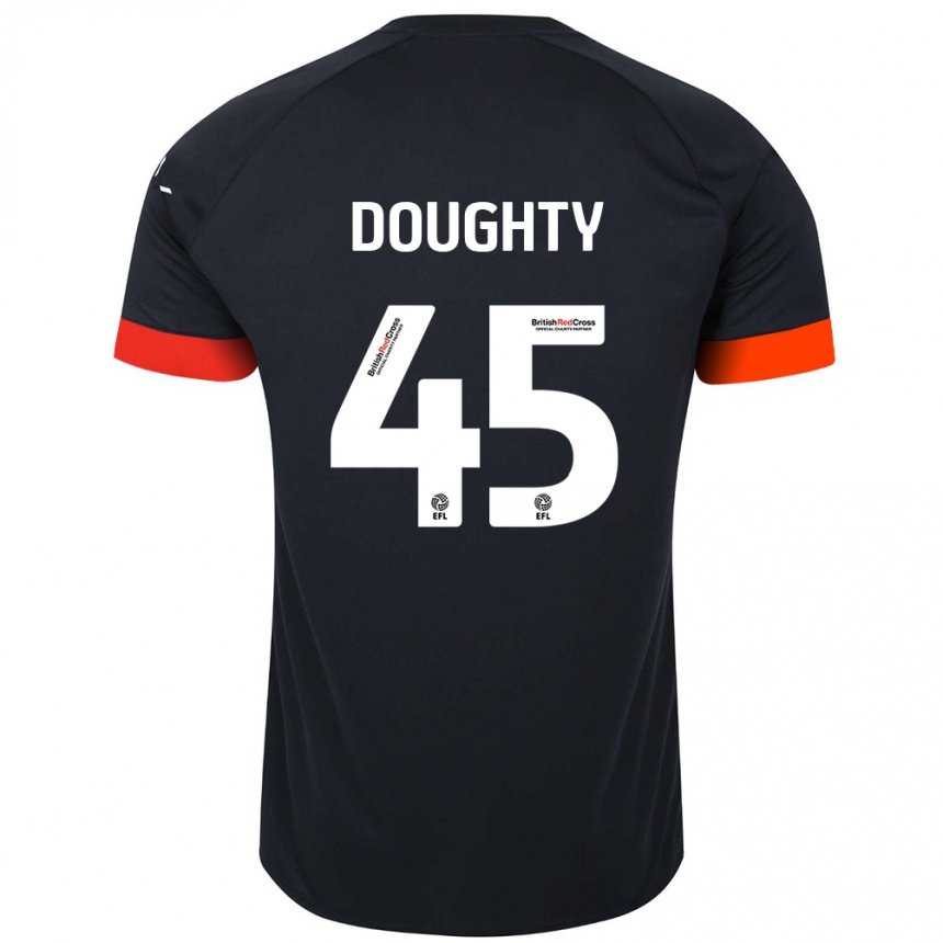 Niño Fútbol Camiseta Alfie Doughty #45 Negro Naranja 2ª Equipación 2024/25 México