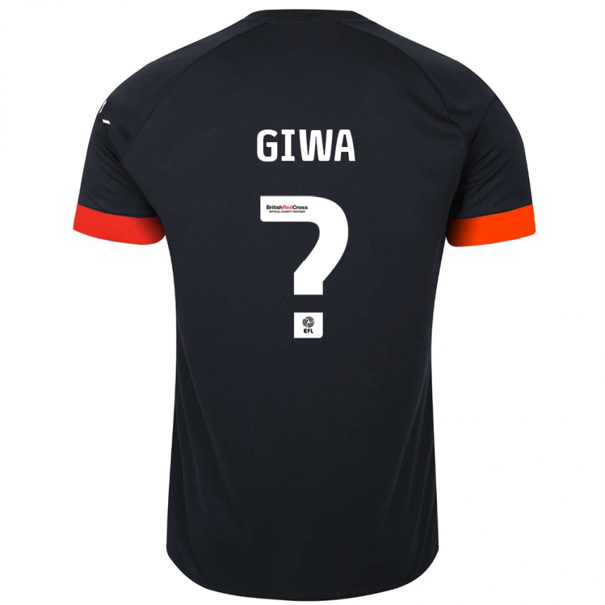 Niño Fútbol Camiseta Tyrell Giwa #0 Negro Naranja 2ª Equipación 2024/25 México