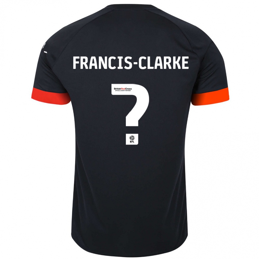 Niño Fútbol Camiseta Aidan Francis-Clarke #0 Negro Naranja 2ª Equipación 2024/25 México