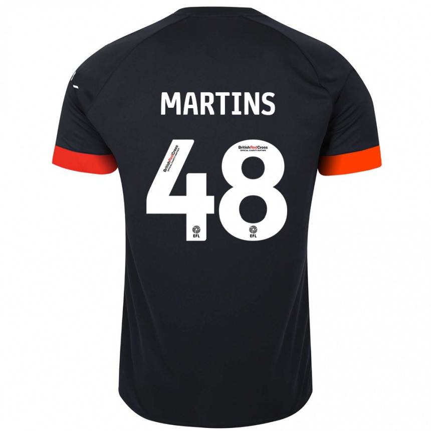 Niño Fútbol Camiseta Dominic Dos Santos Martins #48 Negro Naranja 2ª Equipación 2024/25 México