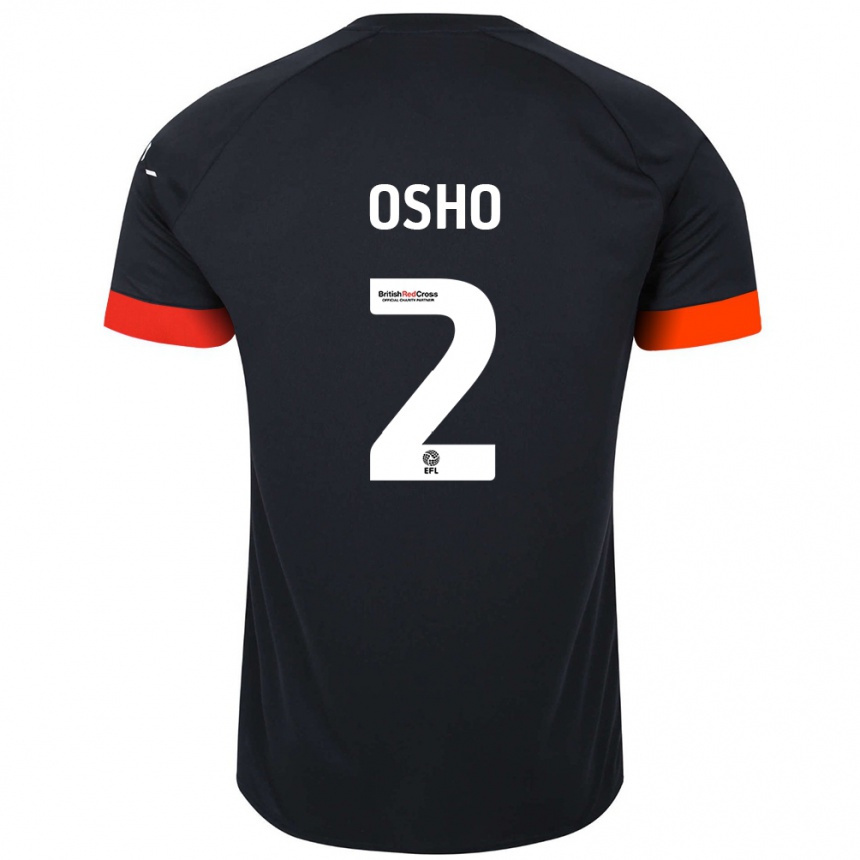 Niño Fútbol Camiseta Gabriel Osho #2 Negro Naranja 2ª Equipación 2024/25 México