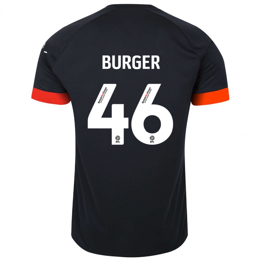 Niño Fútbol Camiseta Jake Burger #46 Negro Naranja 2ª Equipación 2024/25 México