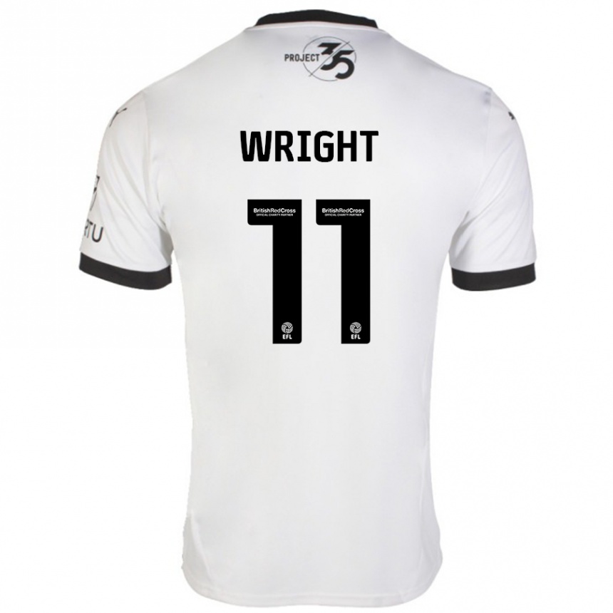 Niño Fútbol Camiseta Callum Wright #11 Blanco Negro 2ª Equipación 2024/25 México