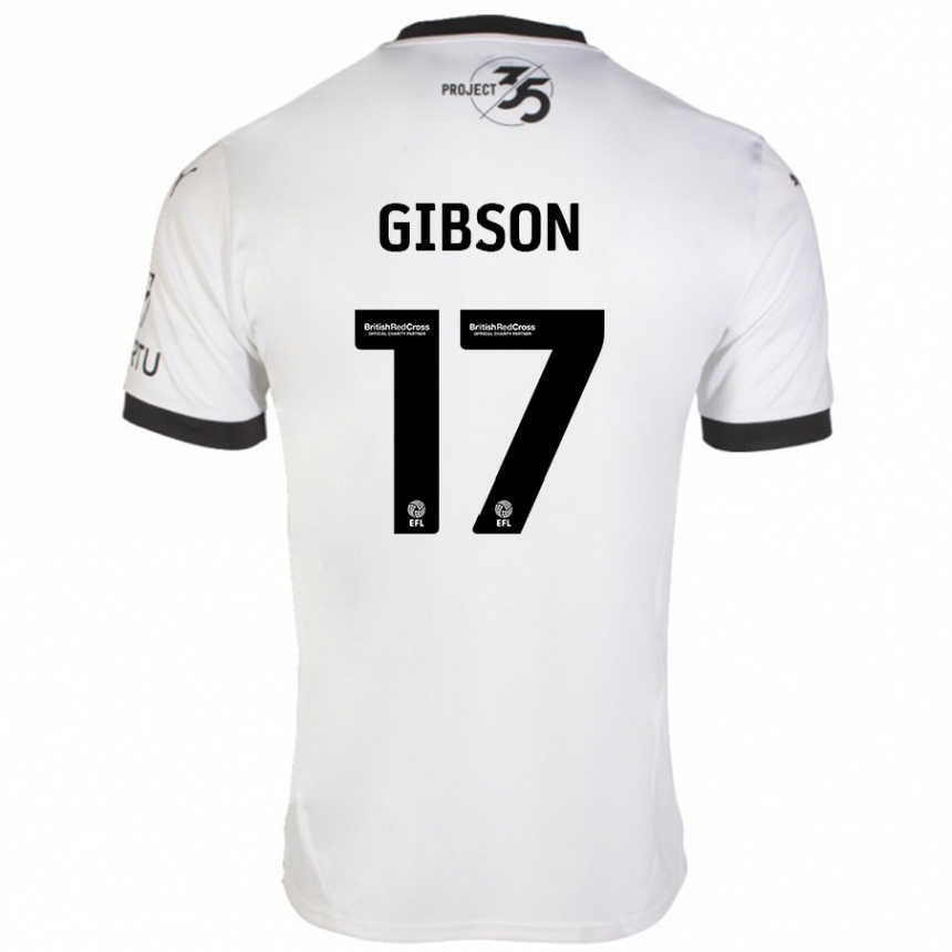 Niño Fútbol Camiseta Lewis Gibson #17 Blanco Negro 2ª Equipación 2024/25 México