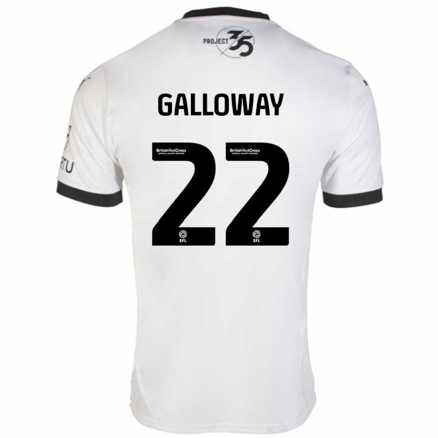 Niño Fútbol Camiseta Brendan Galloway #22 Blanco Negro 2ª Equipación 2024/25 México