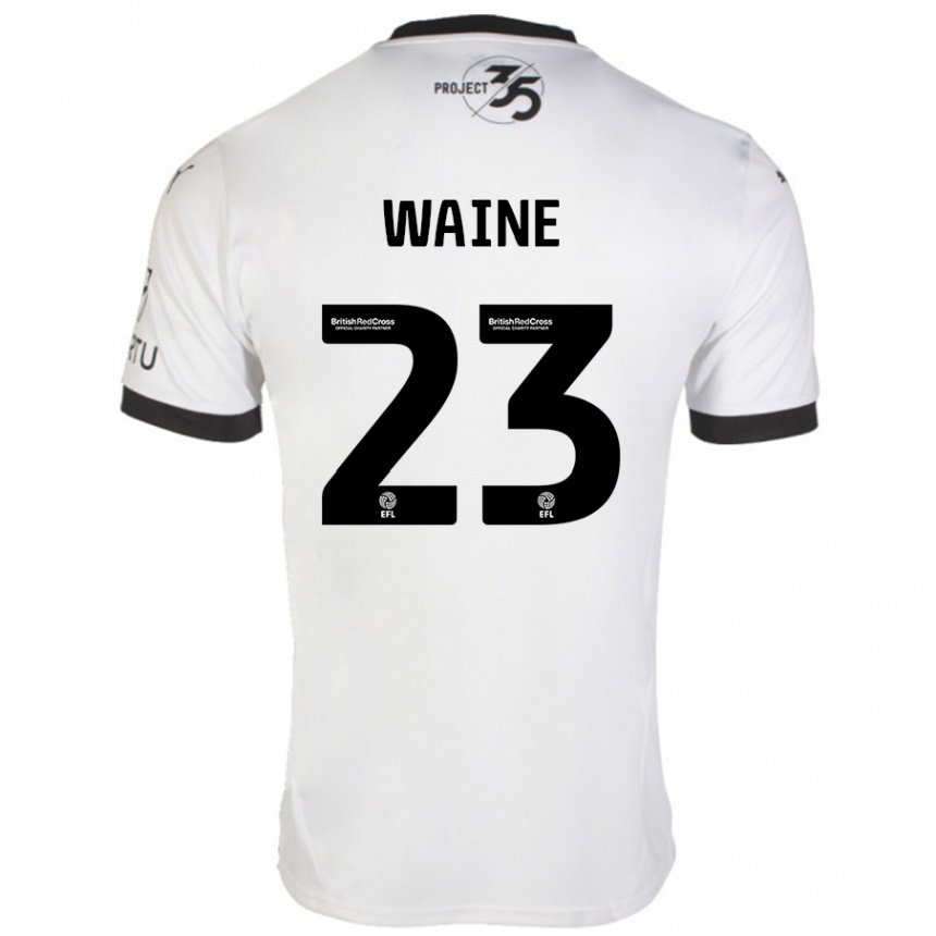 Niño Fútbol Camiseta Ben Waine #23 Blanco Negro 2ª Equipación 2024/25 México