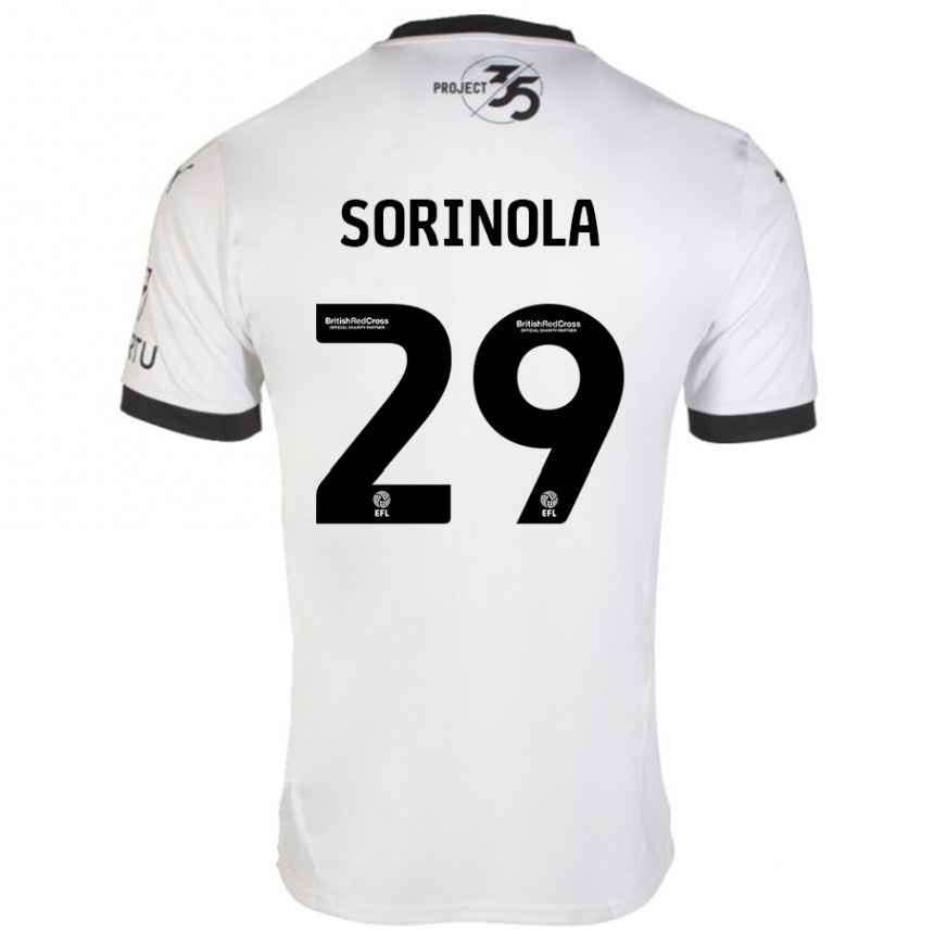 Niño Fútbol Camiseta Matthew Sorinola #29 Blanco Negro 2ª Equipación 2024/25 México