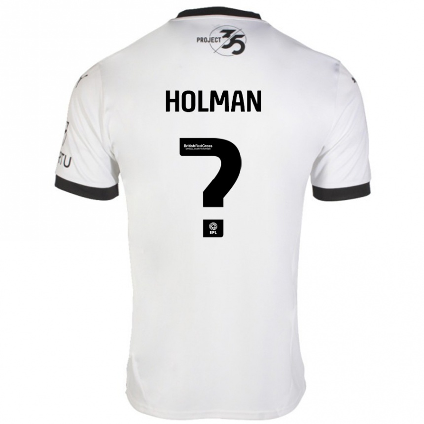 Niño Fútbol Camiseta Daniel Holman #0 Blanco Negro 2ª Equipación 2024/25 México