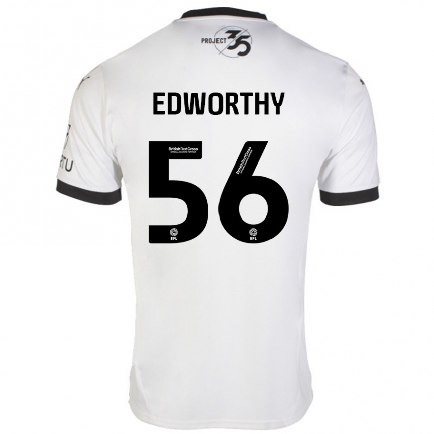 Niño Fútbol Camiseta Kieran Edworthy #56 Blanco Negro 2ª Equipación 2024/25 México