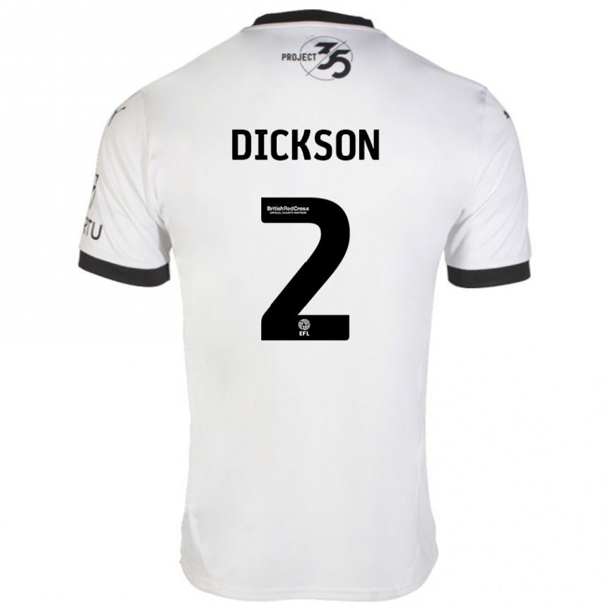 Niño Fútbol Camiseta Katie Dickson #2 Blanco Negro 2ª Equipación 2024/25 México