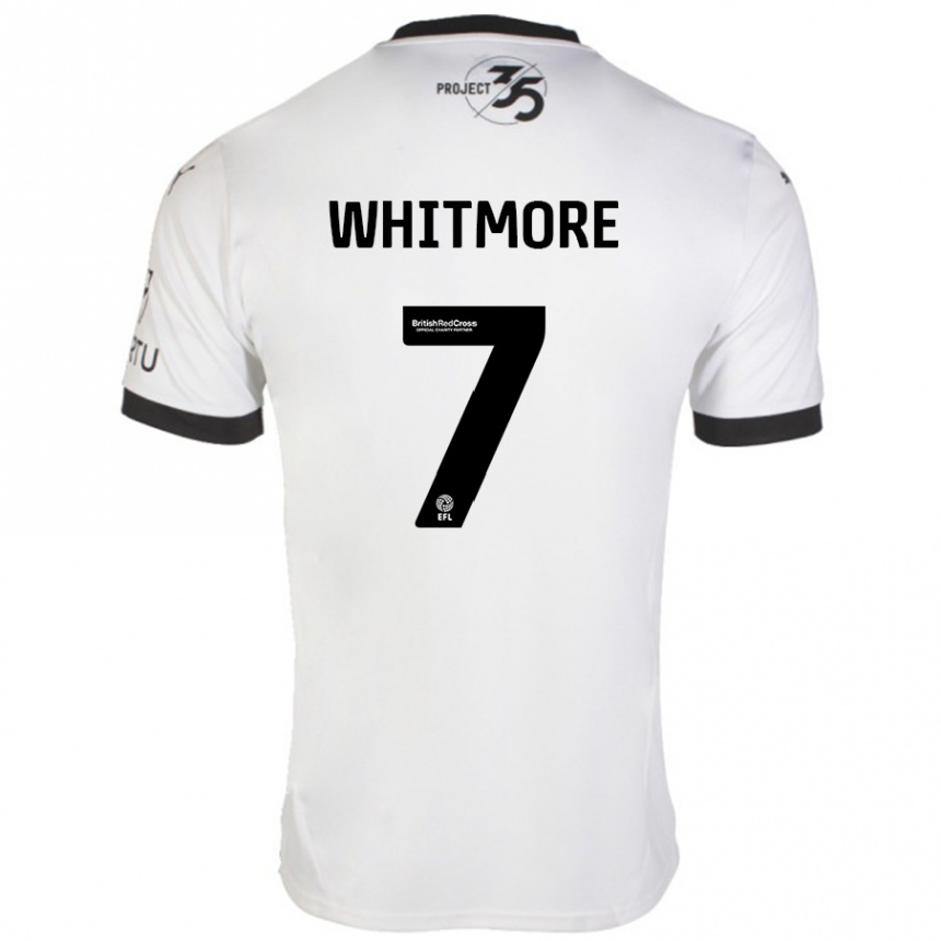 Niño Fútbol Camiseta Charlotte Whitmore #7 Blanco Negro 2ª Equipación 2024/25 México