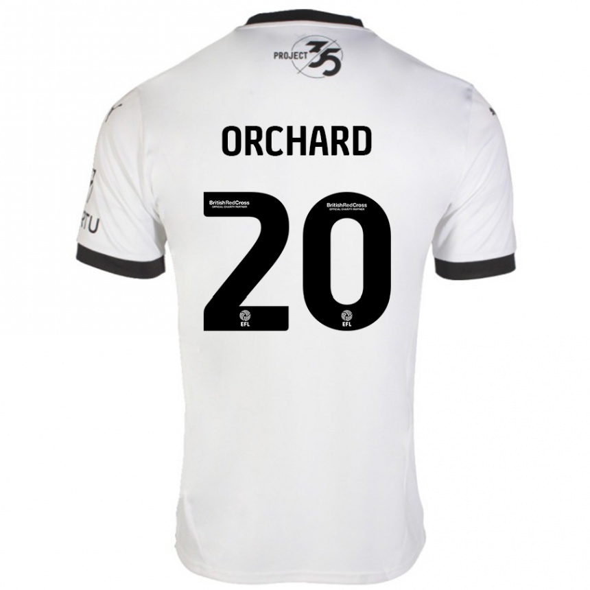 Niño Fútbol Camiseta Fern Orchard #20 Blanco Negro 2ª Equipación 2024/25 México