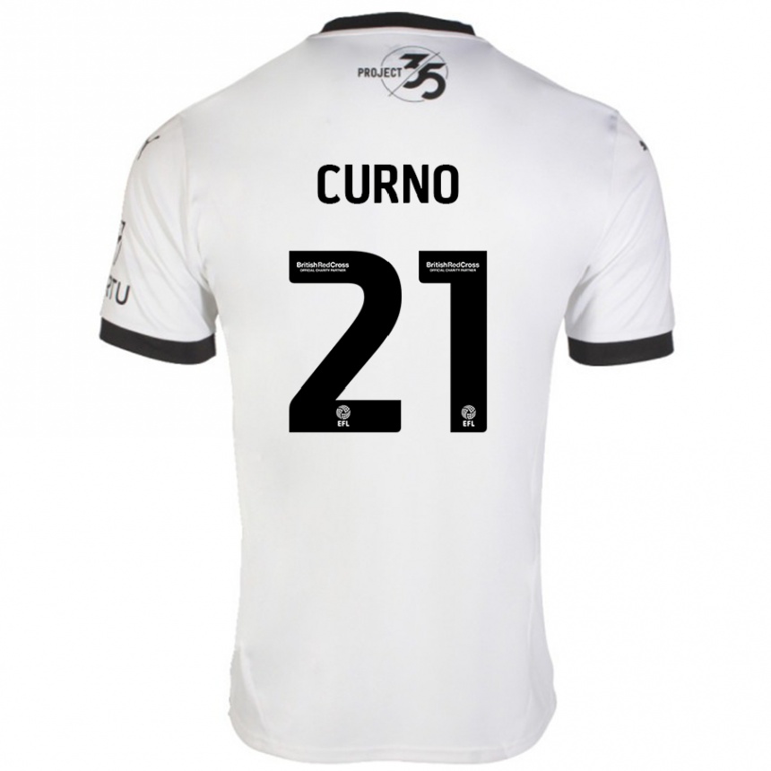 Niño Fútbol Camiseta Maddi Curno #21 Blanco Negro 2ª Equipación 2024/25 México