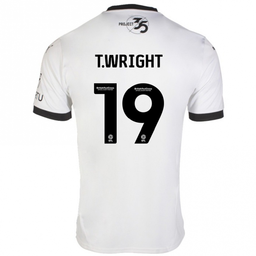 Niño Fútbol Camiseta Tyreik Wright #19 Blanco Negro 2ª Equipación 2024/25 México