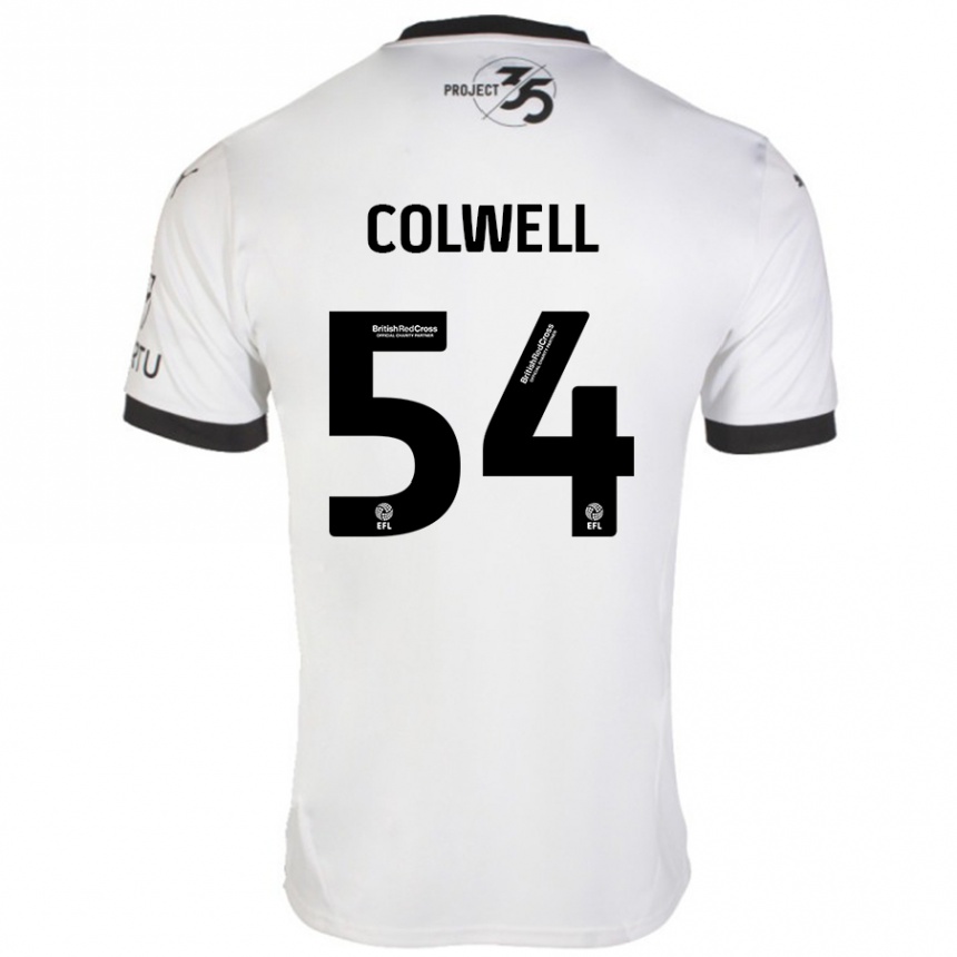 Niño Fútbol Camiseta Lewis Colwell #54 Blanco Negro 2ª Equipación 2024/25 México