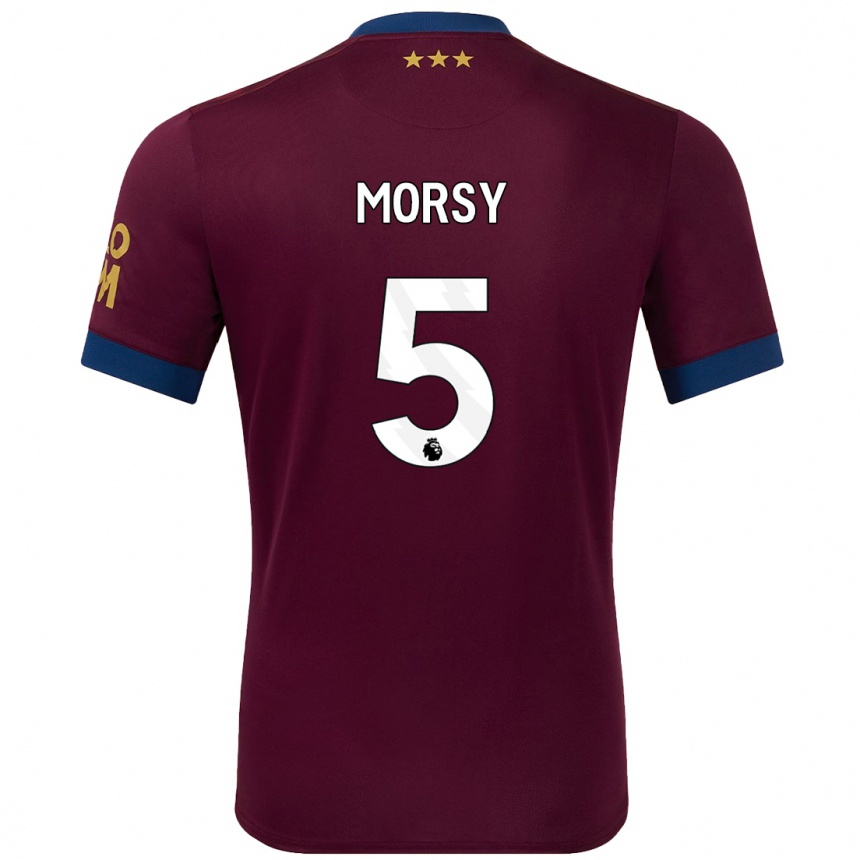 Niño Fútbol Camiseta Samy Morsy #5 Marrón 2ª Equipación 2024/25 México