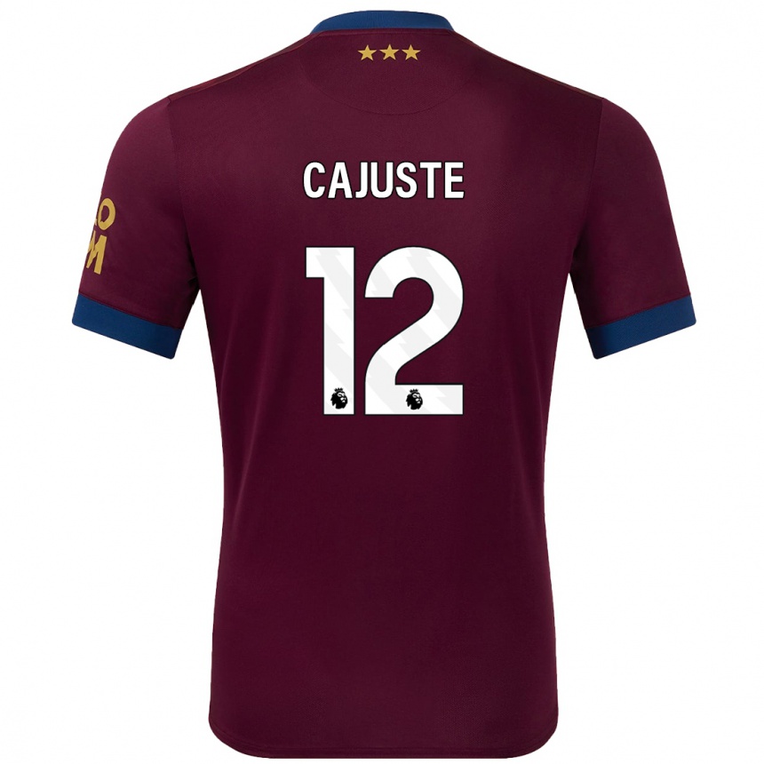 Niño Fútbol Camiseta Jens Cajuste #12 Marrón 2ª Equipación 2024/25 México