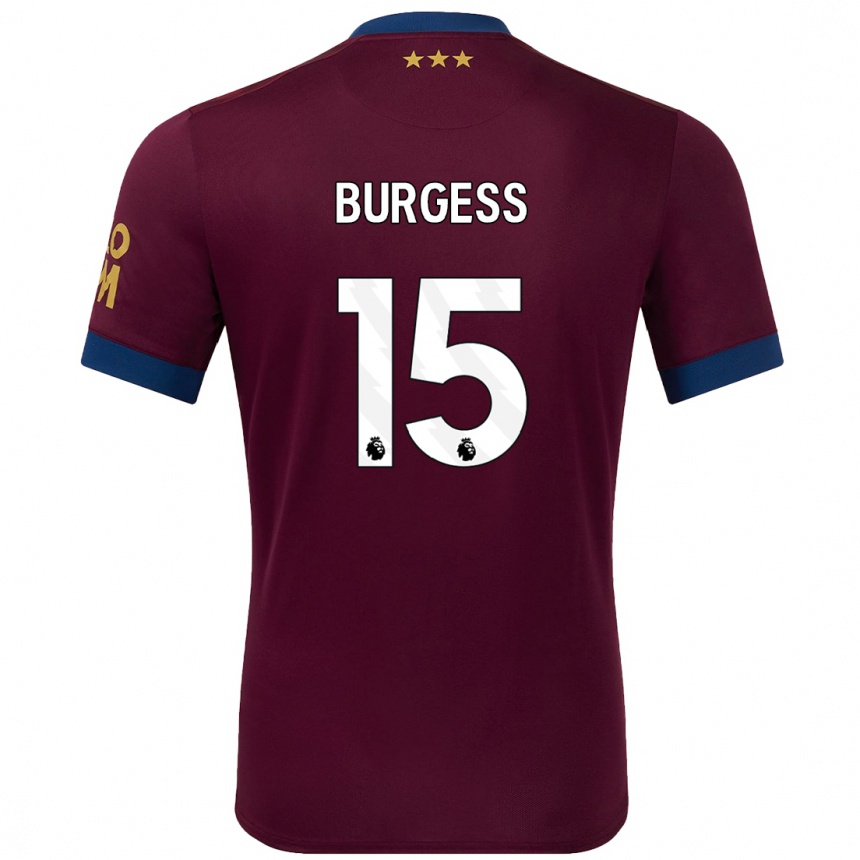 Niño Fútbol Camiseta Cameron Burgess #15 Marrón 2ª Equipación 2024/25 México