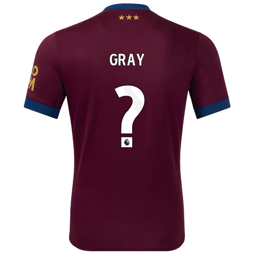 Niño Fútbol Camiseta Henry Gray #0 Marrón 2ª Equipación 2024/25 México