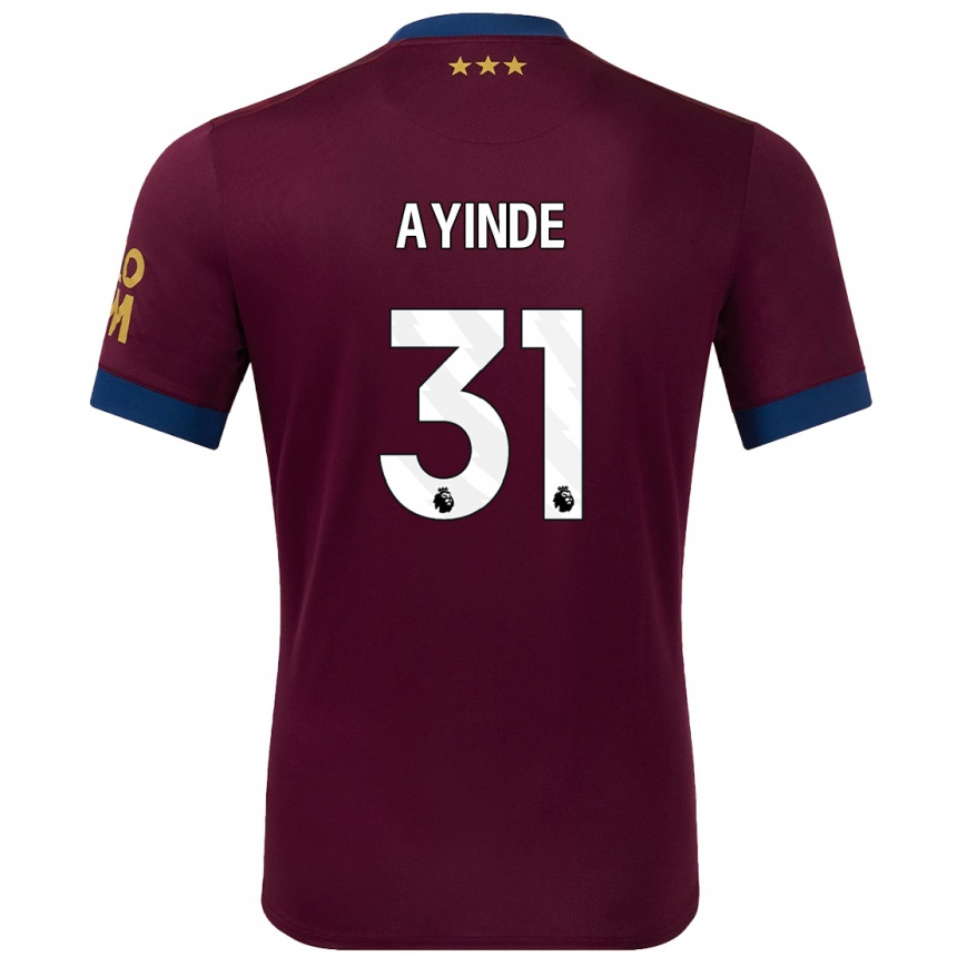 Niño Fútbol Camiseta Leon Ayinde #31 Marrón 2ª Equipación 2024/25 México