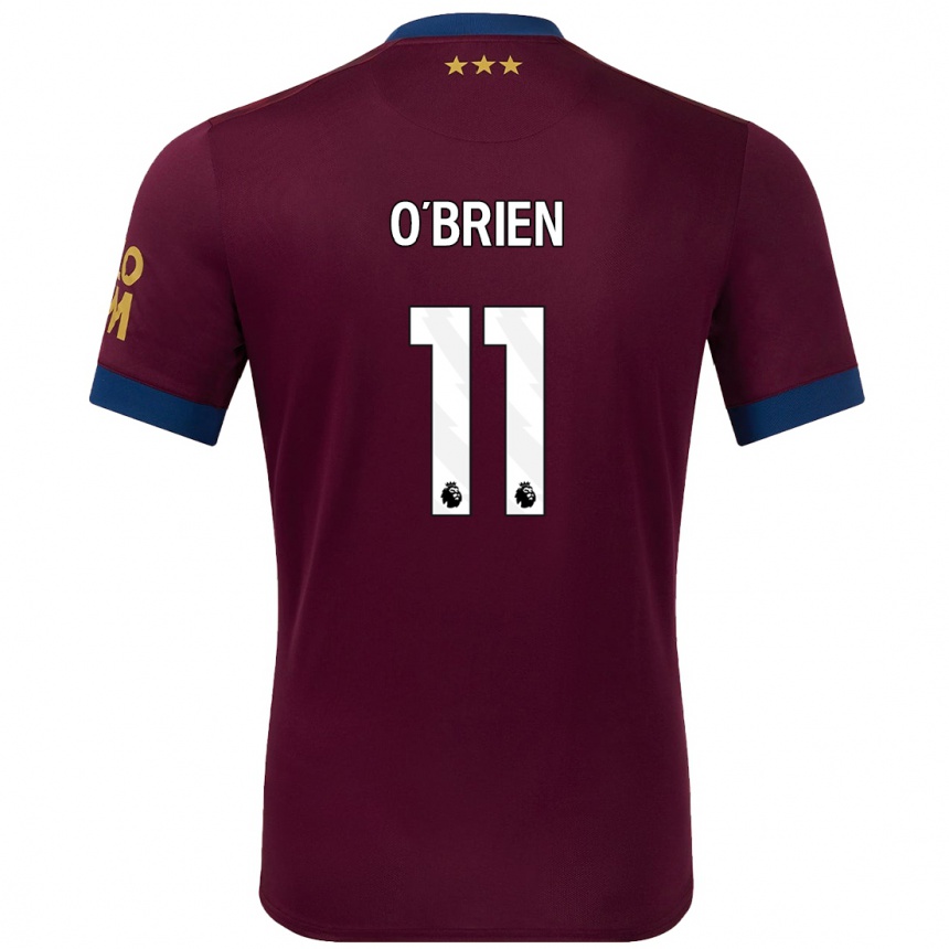 Niño Fútbol Camiseta Lucy O'brien #11 Marrón 2ª Equipación 2024/25 México