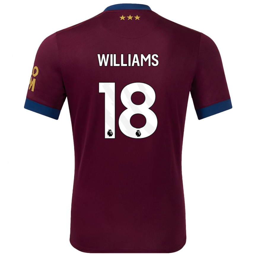 Niño Fútbol Camiseta Brandon Williams #18 Marrón 2ª Equipación 2024/25 México