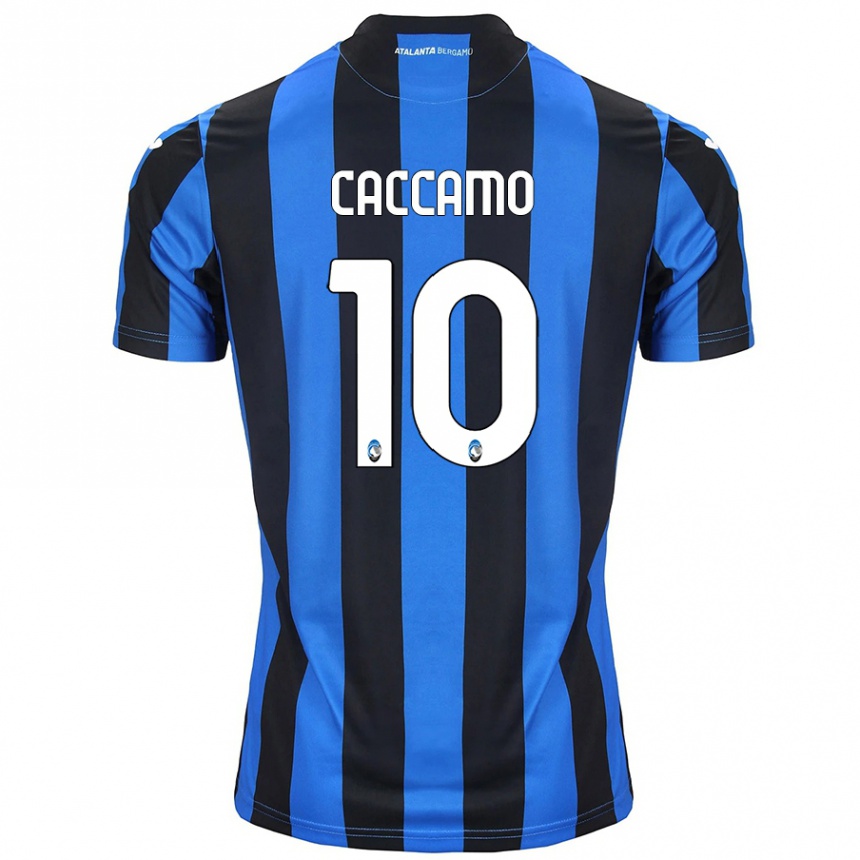 Hombre Fútbol Camiseta Patrizia Caccamo #10 Azul Negro 1ª Equipación 2024/25 México