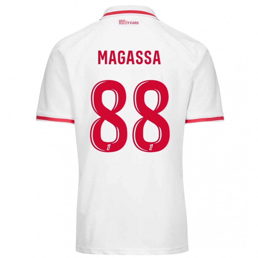 Hombre Fútbol Camiseta Soungoutou Magassa #88 Blanco Rojo 1ª Equipación 2024/25 México