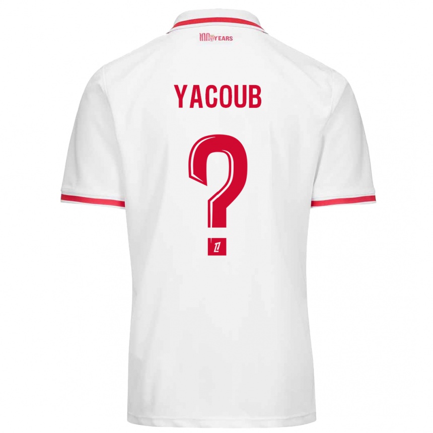 Hombre Fútbol Camiseta Béchir Yacoub #0 Blanco Rojo 1ª Equipación 2024/25 México