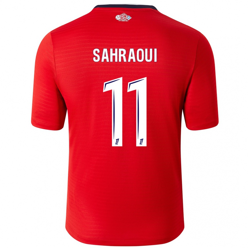 Hombre Fútbol Camiseta Osame Sahraoui #11 Rojo Blanco 1ª Equipación 2024/25 México