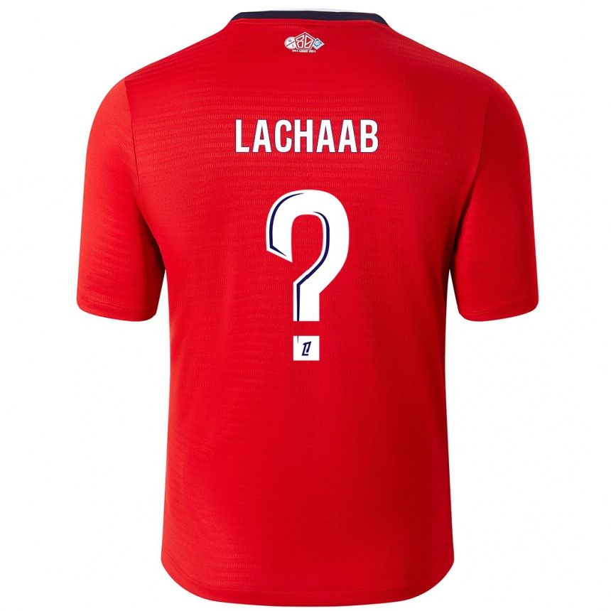 Hombre Fútbol Camiseta Younes Lachaab #0 Rojo Blanco 1ª Equipación 2024/25 México