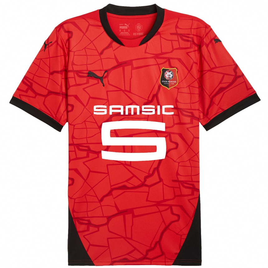 Hombre Fútbol Camiseta Lorenz Assignon #22 Rojo Negro 1ª Equipación 2024/25 México