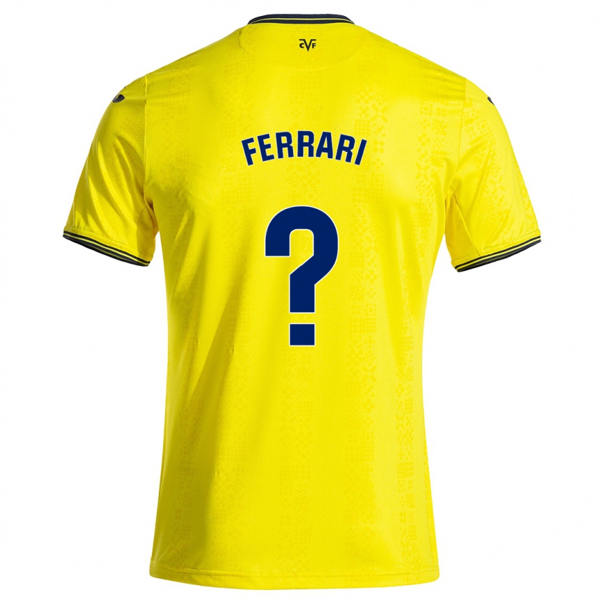 Hombre Fútbol Camiseta Andrés Ferrari #0 Amarillo Negro 1ª Equipación 2024/25 México